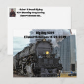 Big Boy 4014 Stoomtrein Briefkaart (Voorkant / Achterkant)