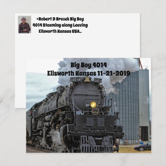 Big Boy 4014 Stoomtrein Briefkaart (Voorkant / Achterkant)