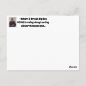 Big Boy 4014 Stoomtrein Briefkaart (Achterkant)