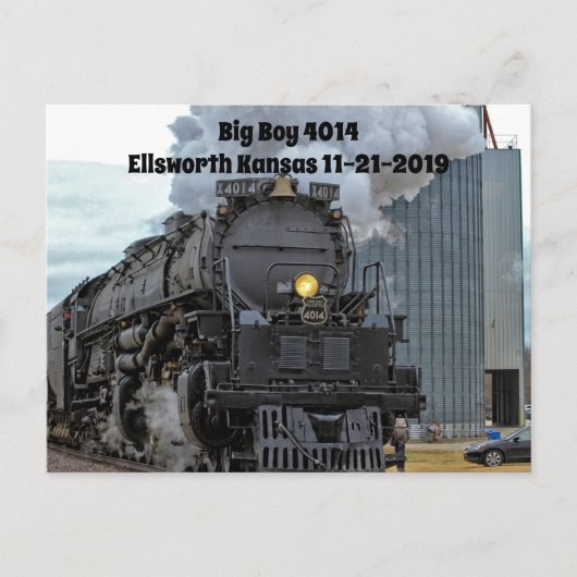Big Boy 4014 Stoomtrein Briefkaart (Voorkant)