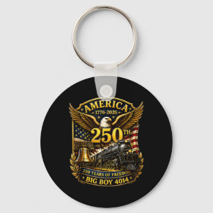 Big Boy 4014 Trein Usa 250ste Verjaardag Patriotis Sleutelhanger
