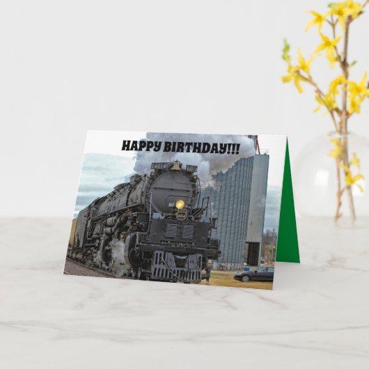 Big Boy 4014 Verjaardag Kaart (Gele Bloem)