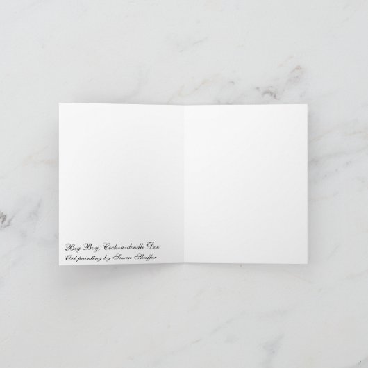 Big Boy, Cock-a-doodle Doo Note Kaart (Binnen)