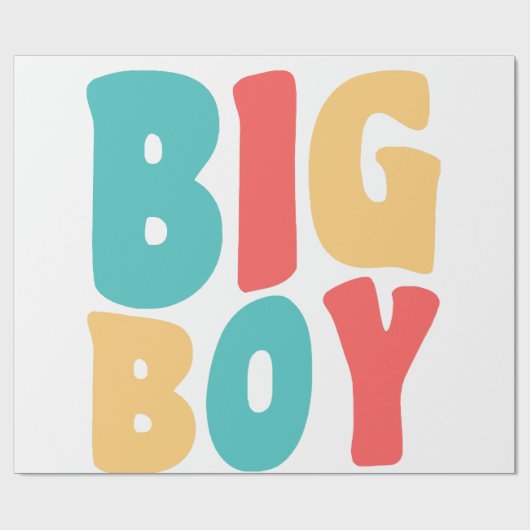 Big Boy Funny Sayings Kinder Toddler Cadeaupapier (Vlak)