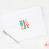 Big Boy Funny Sayings Kinder Toddler Vierkante Sticker (Envelop)