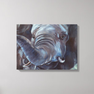 Big Boy Olifant Wrapped Canvas Print