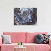 Big Boy Olifant Wrapped Canvas Print (Insitu (Woonkamer))