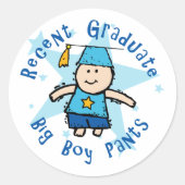 Big Boy Pants Ronde Sticker (Voorkant)