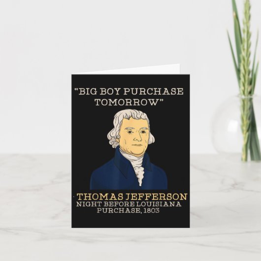 Big Boy Purchase Tomorrow Geschiedenis Docent Thom Kaart (Voorkant)