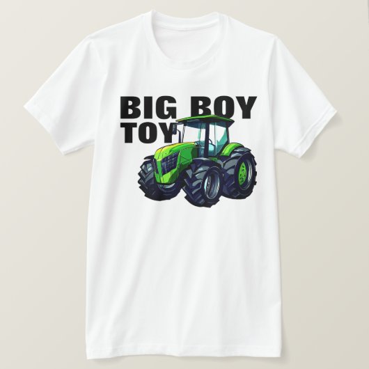 "Big Boy Speelgoed" met groene Boerderijen tractor T-shirt (Design voorkant)