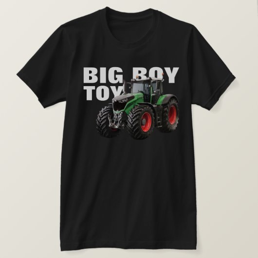 "Big Boy Speelgoed" met groene Boerderijen tractor T-shirt (Design voorkant)