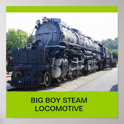 BIG BOY STEAM LOCOMOTIVE POSTER (Voorkant)