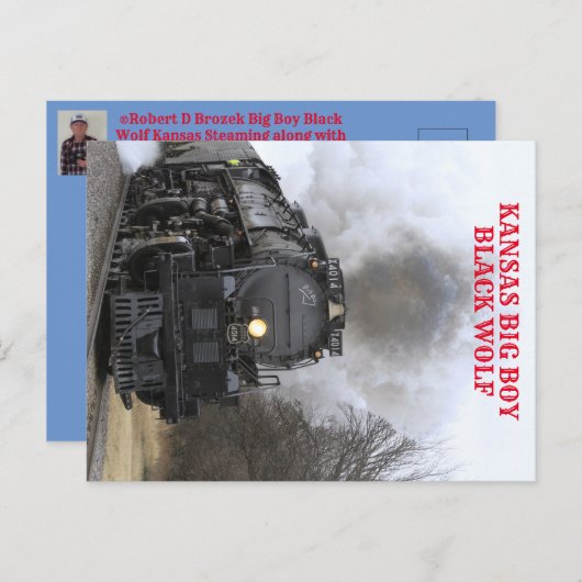 Big Boy Steaming Briefkaart (Voorkant / Achterkant)