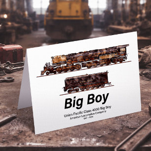 Big Boy Stoomtrein Amerikaanse Locomotief Bedankkaart