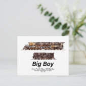 Big Boy  Stoomtrein Amerikaanse Locomotief Briefkaart (Staand voorkant)