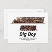 Big Boy  Stoomtrein Amerikaanse Locomotief Briefkaart (Voorkant / Achterkant)