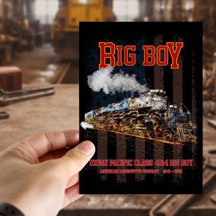 Big Boy  Stoomtrein Amerikaanse Locomotief Briefkaart