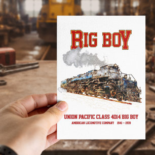 Big Boy  Stoomtrein Amerikaanse Locomotief Briefkaart