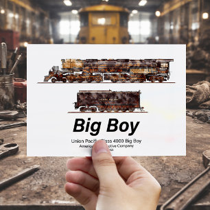 Big Boy  Stoomtrein Amerikaanse Locomotief Briefkaart