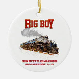 Big Boy  Stoomtrein Amerikaanse Locomotief Keramisch Ornament