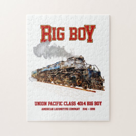 Big Boy Stoomtrein Amerikaanse Locomotief Legpuzzel (Verticaal)