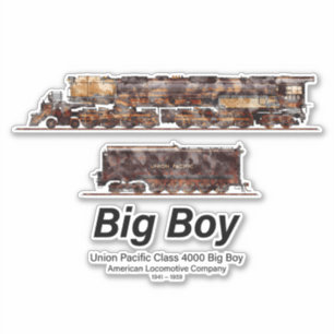 Big Boy  Stoomtrein Amerikaanse Locomotief Sticker