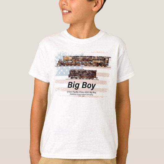 Big Boy  Stoomtrein Amerikaanse Locomotief T-shirt (Voorkant)