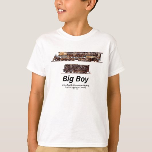 Big Boy  Stoomtrein Amerikaanse Locomotief T-shirt (Voorkant)