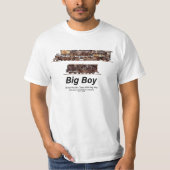 Big Boy  Stoomtrein Amerikaanse Locomotief T-shirt (Voorkant)
