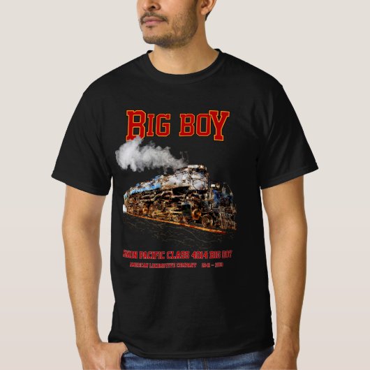 Big Boy  Stoomtrein Amerikaanse Locomotief T-shirt (Voorkant)