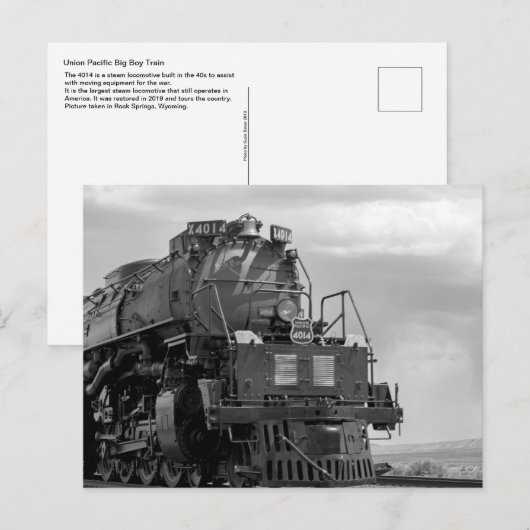 Big Boy Train Briefkaart (Voorkant / Achterkant)