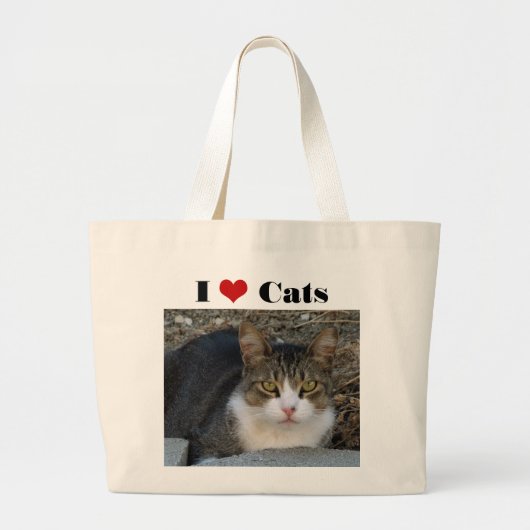 Big Boy's I Love Cats Jumbo Tas (Voorkant)