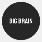 Big Brain Ronde Sticker (Voorkant)