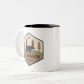 Big Branch Wilderness Vermont Beer Tweekleurige Koffiemok (Voorkant links)