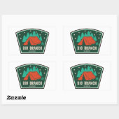 Big Branch Wilderness Vermont Camping Rechthoekige Sticker (Vel)