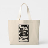 BIG Brave Motion Afbeelding Aviator Inspiration Ba Grote Tote Bag (Achterkant)