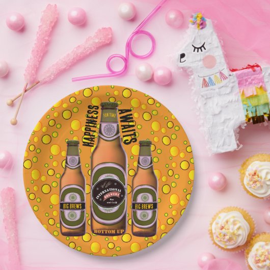 BIG BREWS Aangepast bier Papieren Bordje (Feest)