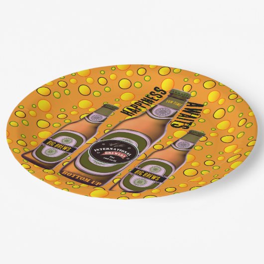 BIG BREWS Aangepast bier Papieren Bordje (Gekanteld)