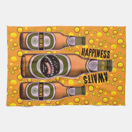 BIG BREWS Geluk wacht op u Theedoek (Horizontaal)