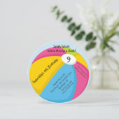 Big, Bright Ball Birthday Uitnodiging (Staand voorkant)