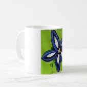 Big Bright Blue Flower Koffiemok (Voorkant links)