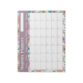 Big Bright Flowers Monthly Planner Notitieblok (Linkerzijde)