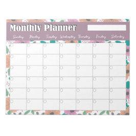 Big Bright Flowers Monthly Planner Notitieblok