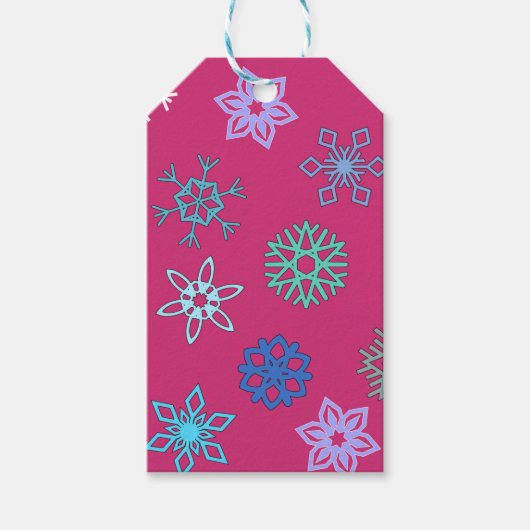 Big Bright Snowflakes Cadeaulabel (Voorkant)