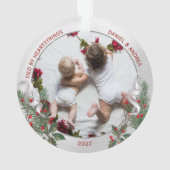 Big Bro 1 kerst Classic Silver Plant Lijst Ornament (achterkant)