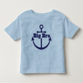 Big Bro Anchor Nautical Brother Boys T-shirt (Voorkant)
