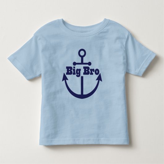 Big Bro Anchor Nautical Brother Boys T-shirt (Voorkant)
