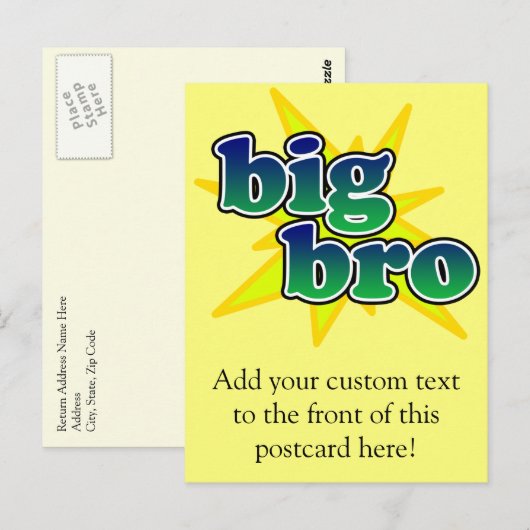 Big Bro Briefkaart (Voorkant / Achterkant)