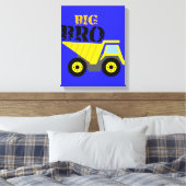 Big Bro Construction Yellow Dump Truck Canvas Afdruk (Insitu (Slaapkamer))