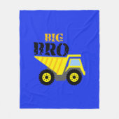 Big Bro Construction Yellow Dump Truck Fleece Deken (Voorkant)
